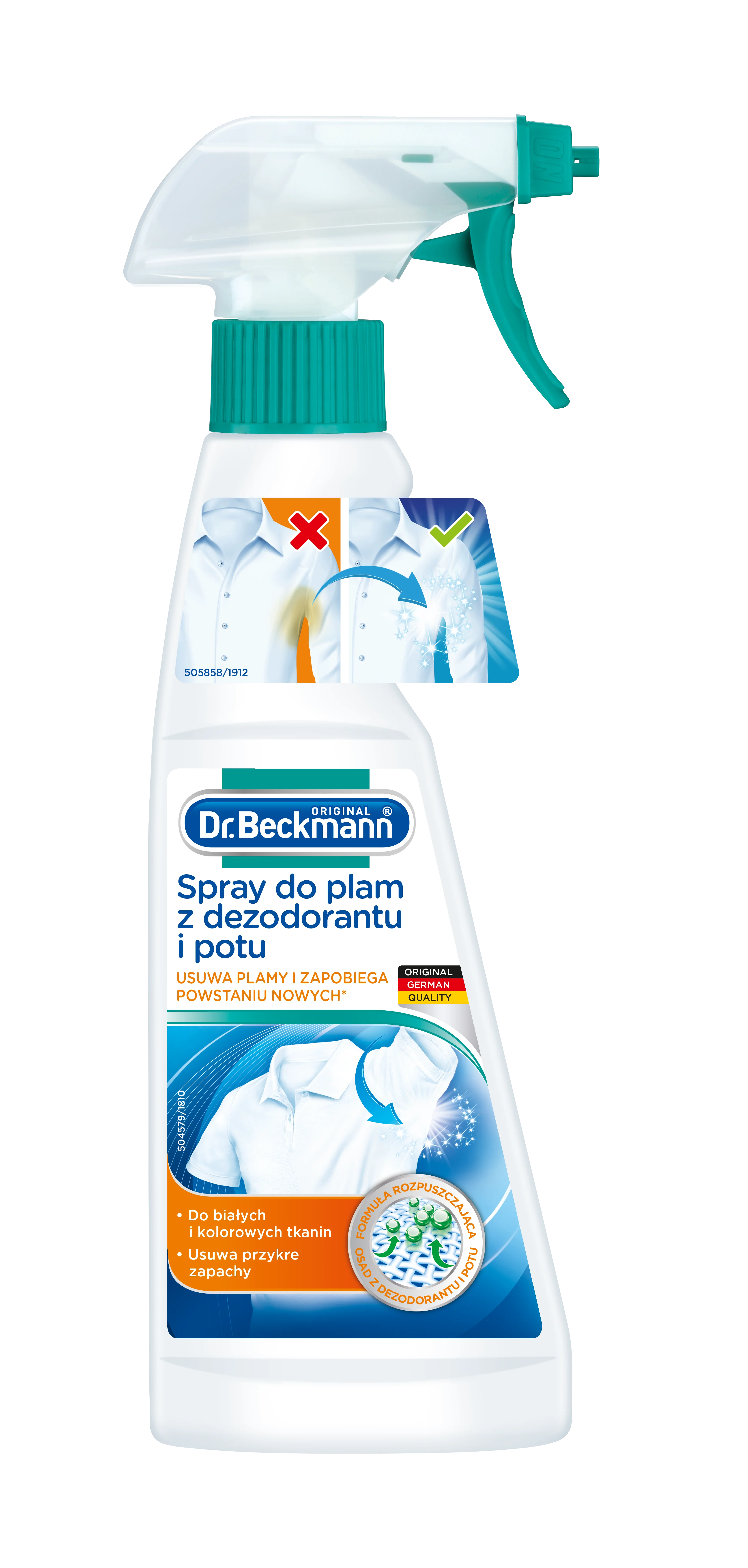 Dr. Beckmann spray do plam z dezodorantu i potu, 250 ml