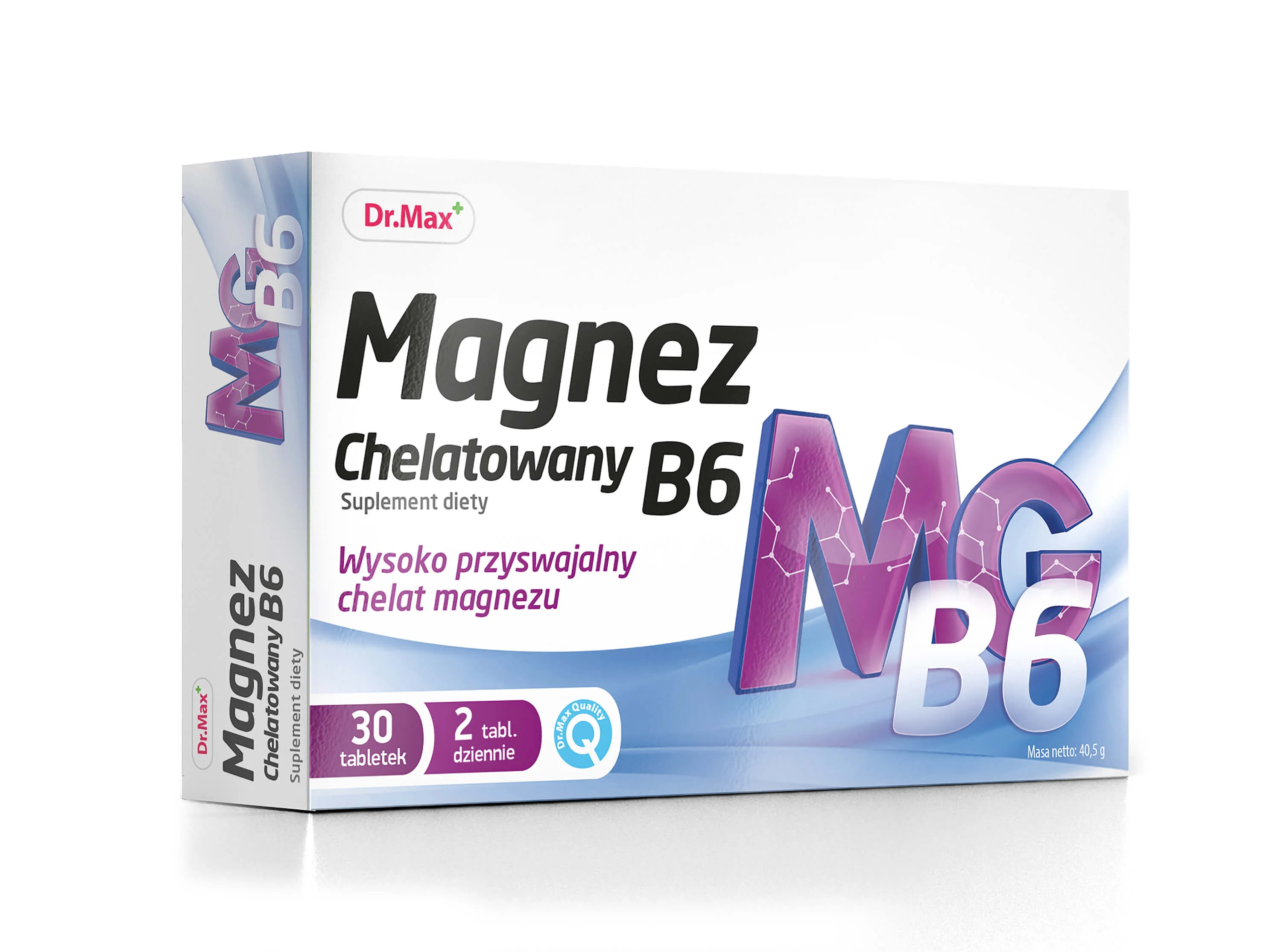 Magnez Chelatowany B6 Dr. Max, suplement diety, 30 tabletek 