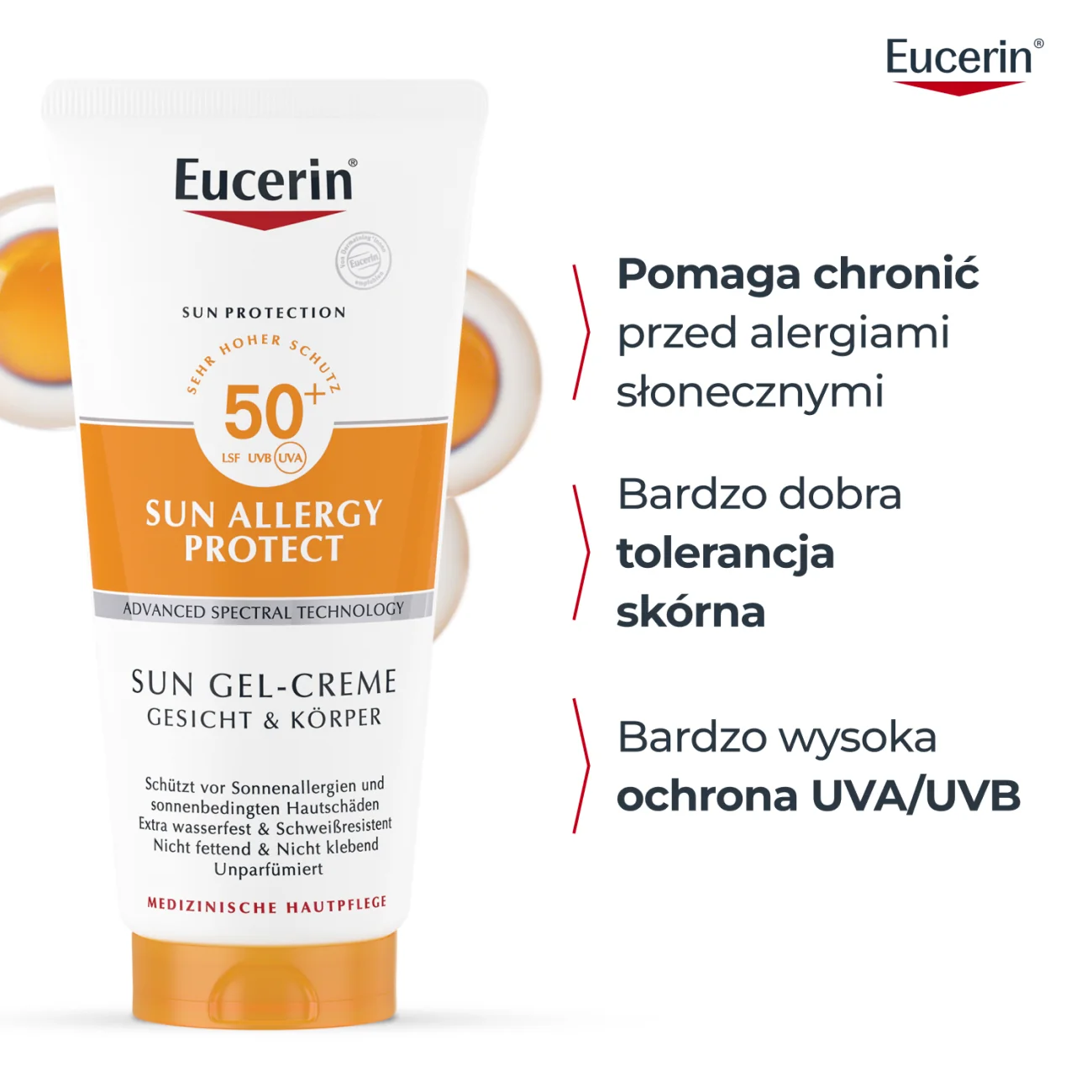 Eucerin Sun Allergy Protect żel-krem ochronny, do twarzy i ciała, 200 ml