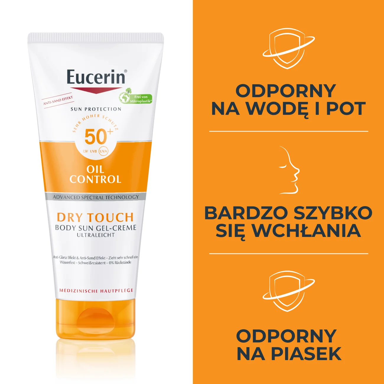 Eucerin Sun Oil Control ultralekkí żel-krem ochronny do ciała, 200 ml
