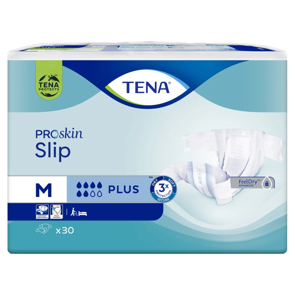 TENA ProSkin Slip pieluchomajtki Plus M, 30 sztuk