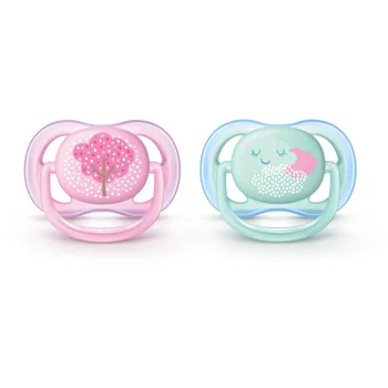 Avent Ultra Air smoczek gryzak Girl Deco 0-6 m, 2 szt.