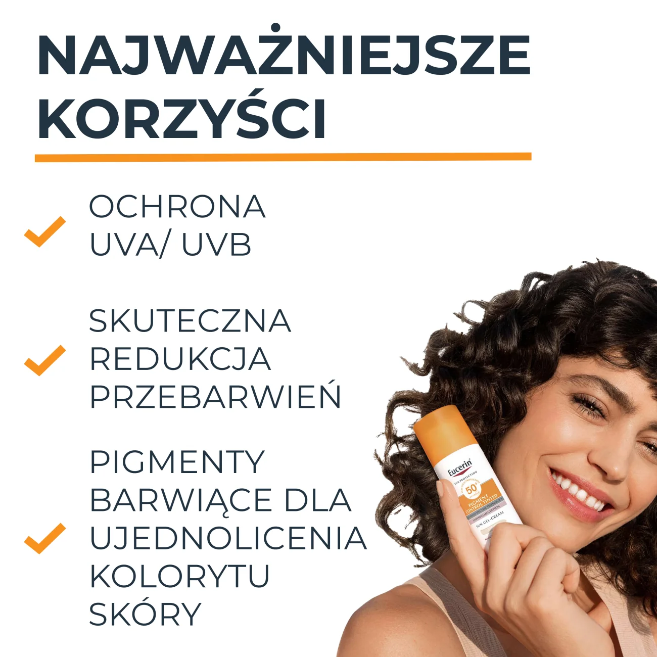 Eucerin Sun Pigment Control fluid ochronny przeciw przebarwieniom koloryzujący SPF 50+, 50 ml
