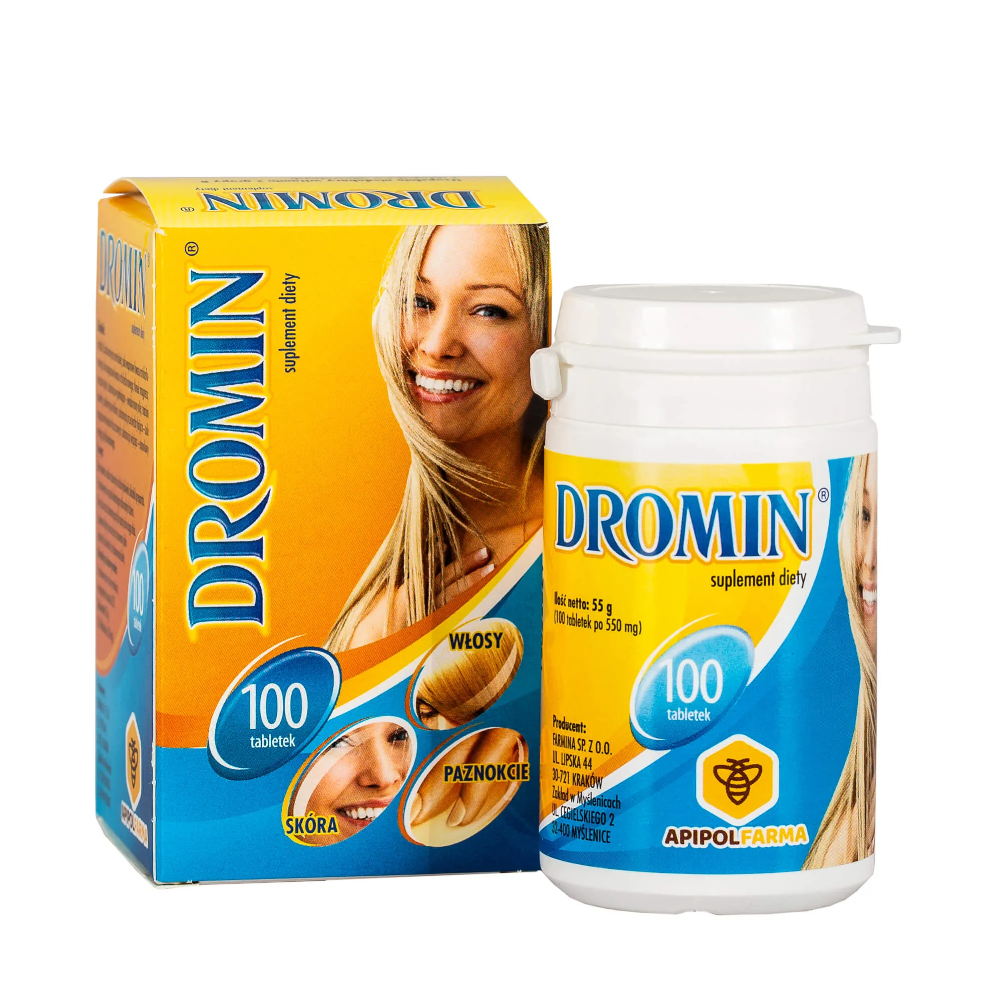 Dromin, suplement diety, 100 tabletek