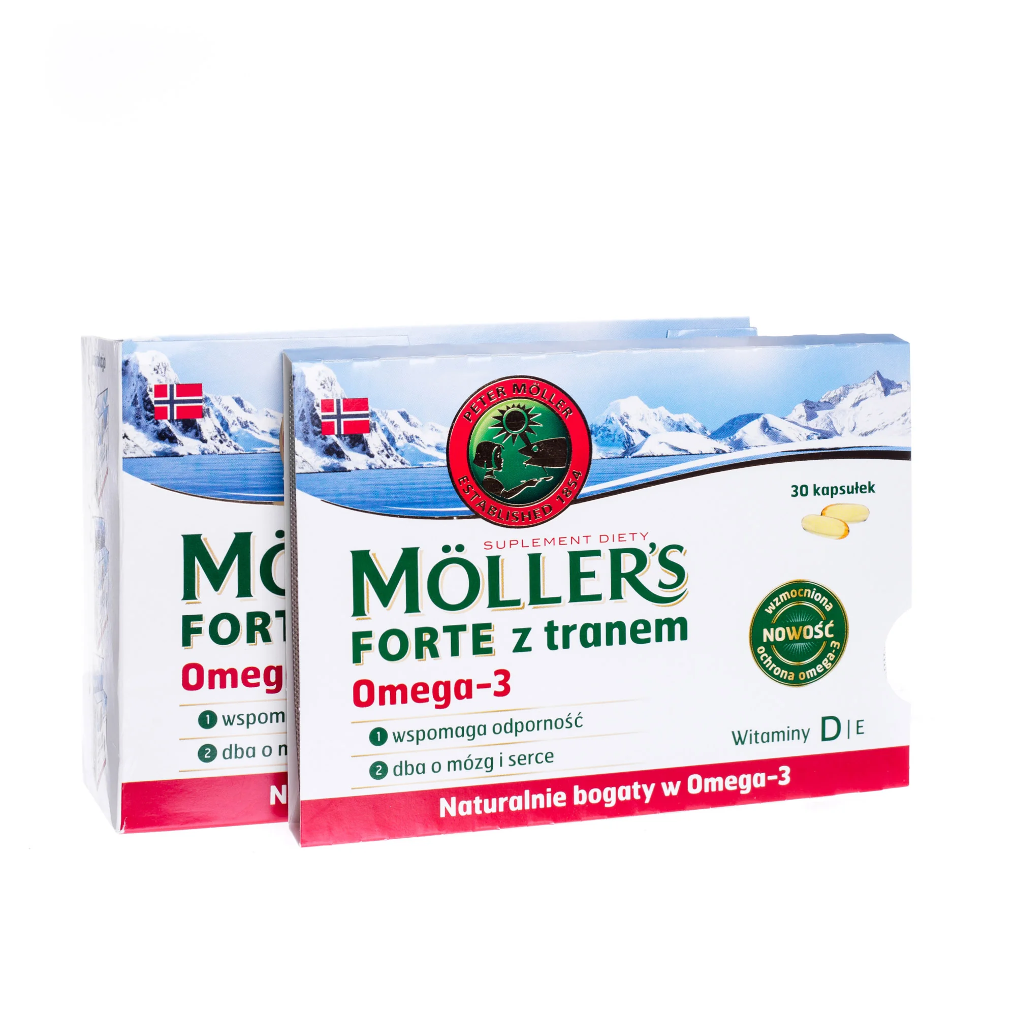 Moller's Forte z tranem Omega-3, suplement diety, 150 kapsułek 