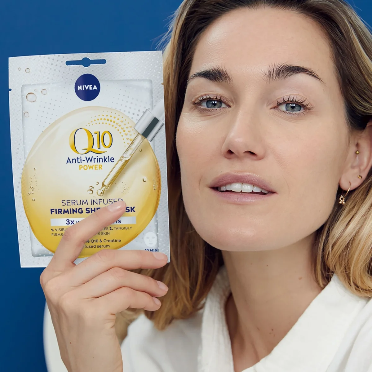 Nivea Q10 maska w płachcie z serum przeciwzmarszczkowym, 1 sztuka