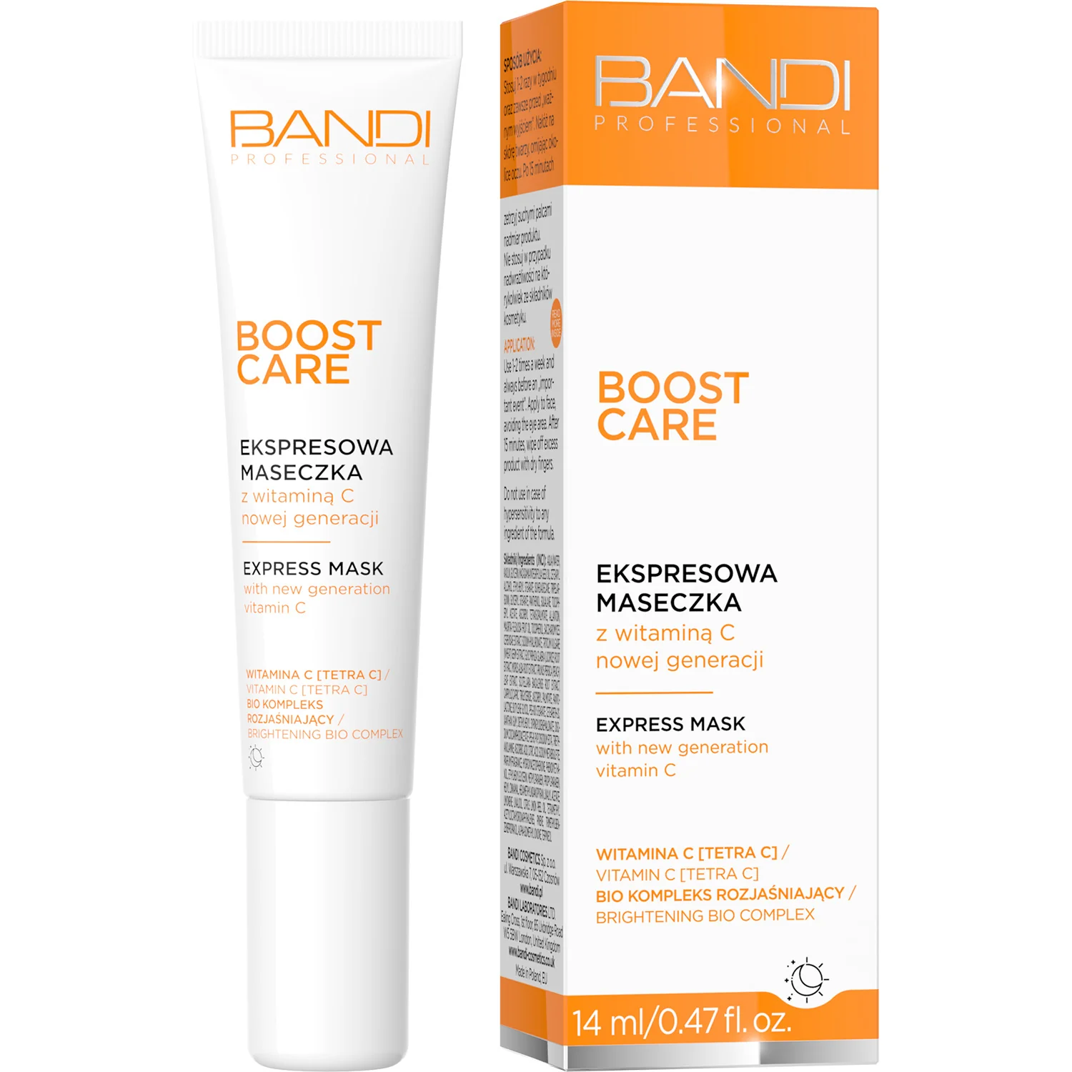 Bandi Boost Care ekspresowa maseczka z witaminą C nowej generacji, 14 ml