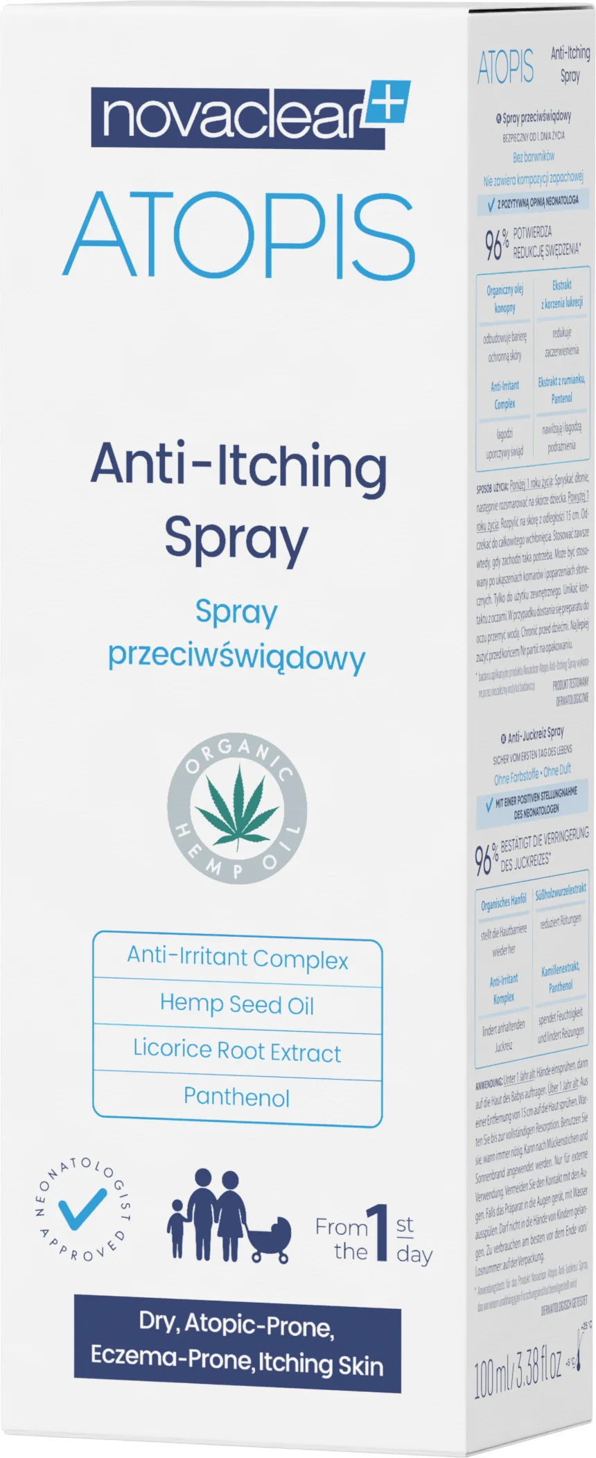 Equalan Novaclear Atopis Anti Itching Spray spray przeciwświądowy, 100 ml