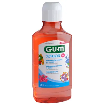 Sunstar Gum Junior Monster, płyn do płukania jamy ustnej dla dzieci w wieku 6+, 300 ml 
