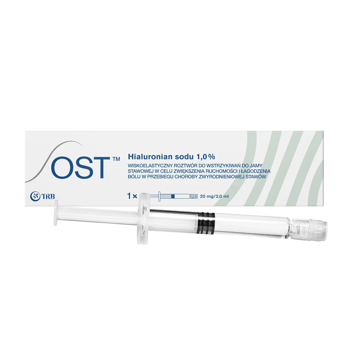 OST roztwór wiskoelastyczny do iniekcji do przestrzeni stawowej 0,02g/2 ml, 1 ampułkostrzykawka