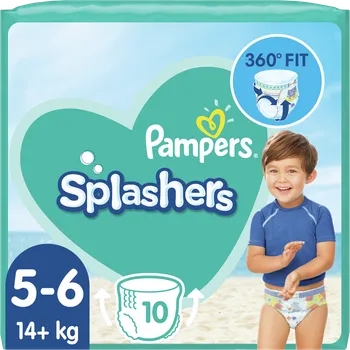 Pampers Splashers, pieluchomajtki do pływania, rozmiar 5-6, 14+ kg, 10 sztuk 