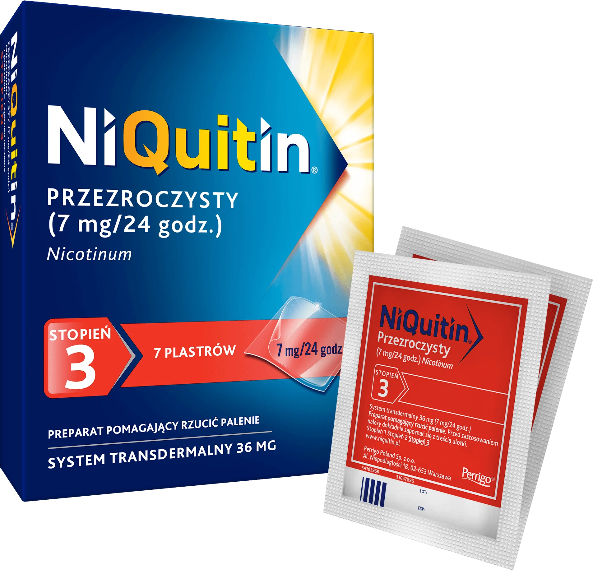 Niquitin 7 mg/24 h 7 plastrów