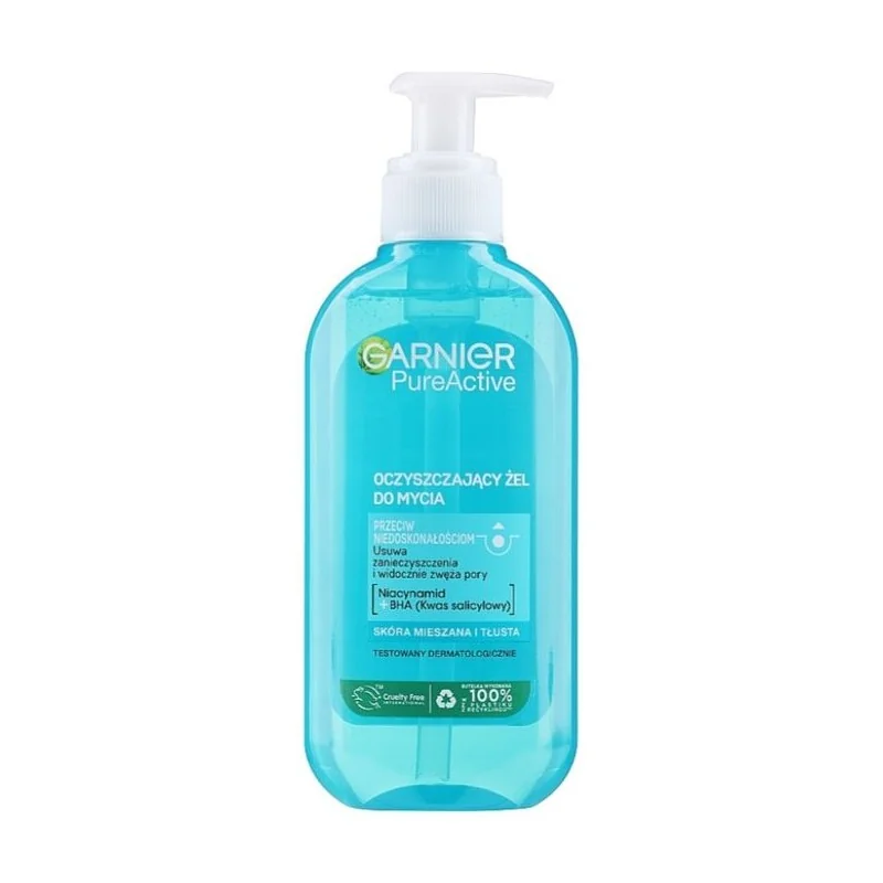 Garnier PureActive oczyszczający żel do mycia twarzy, 200 ml