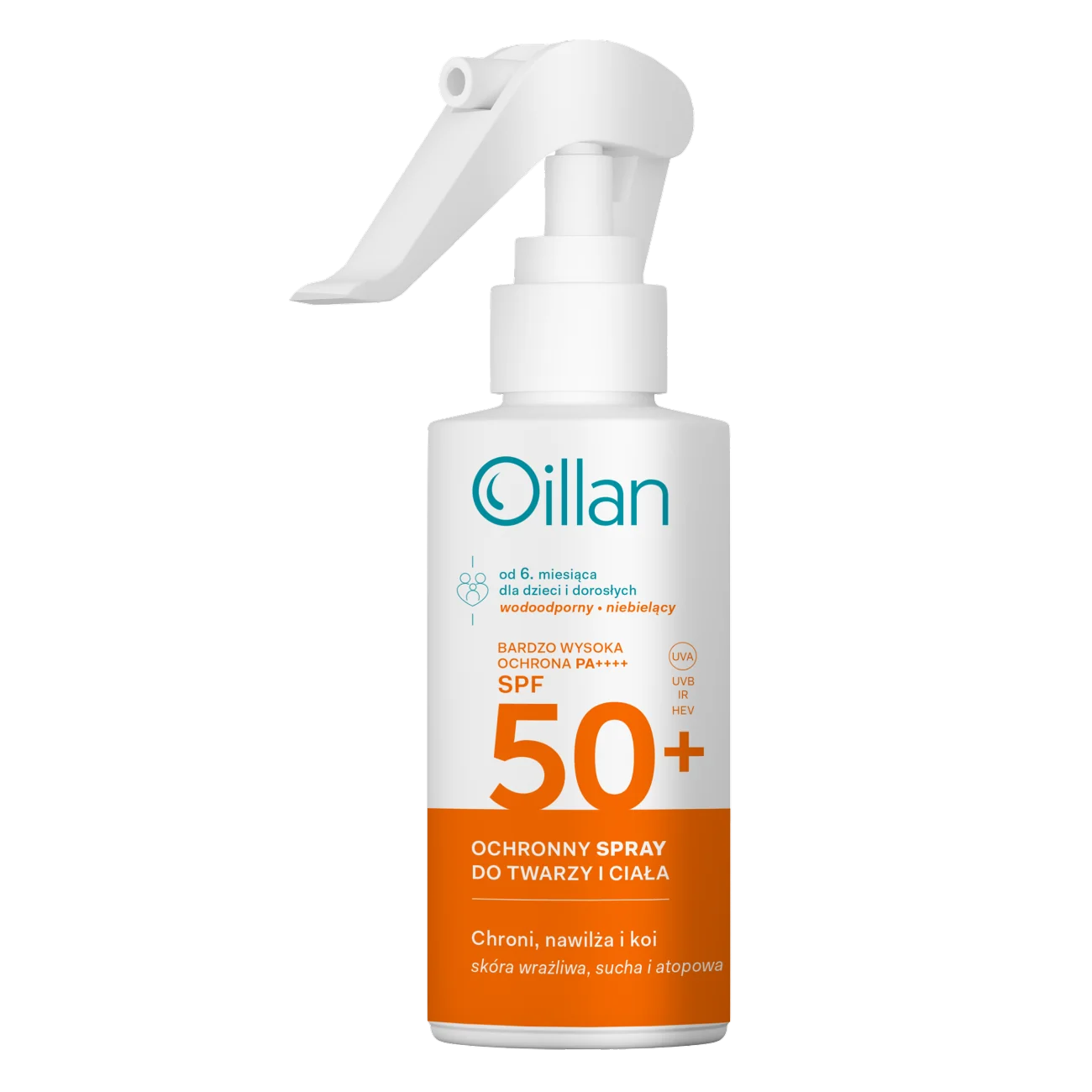 Oillan Sun Ochronny spray do twarzy i ciała, 125 ml