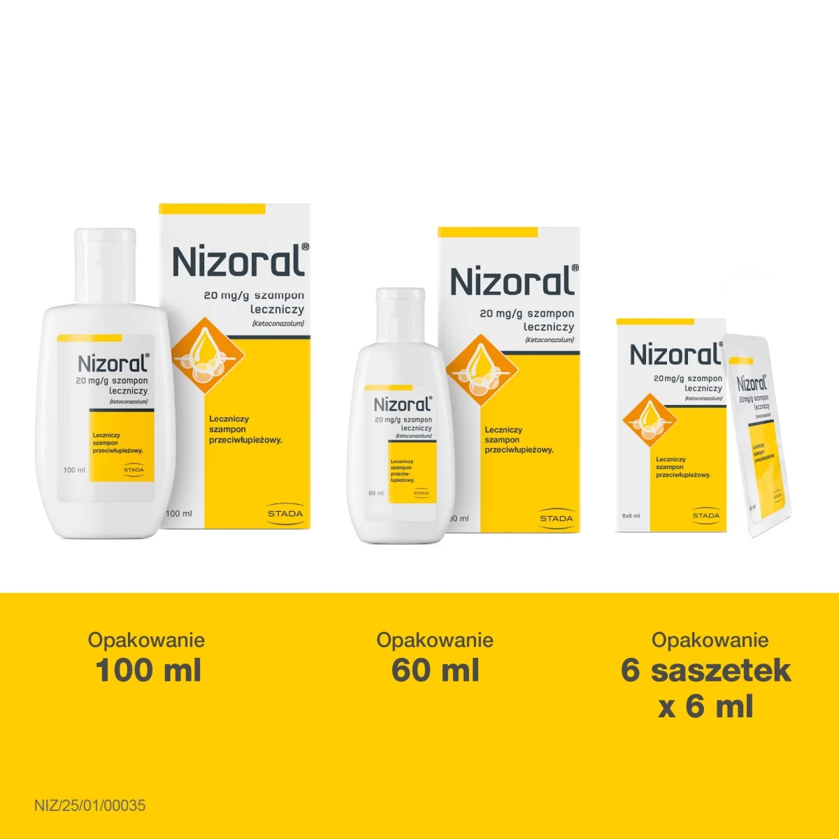 Nizoral (20 mg/g), szampon leczniczy, 100 ml