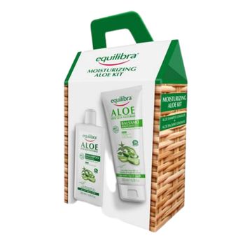 Equilibra Aloesowa pielęgnacja włosów zestaw: szampon + odżywka, 250 ml + 200 ml 