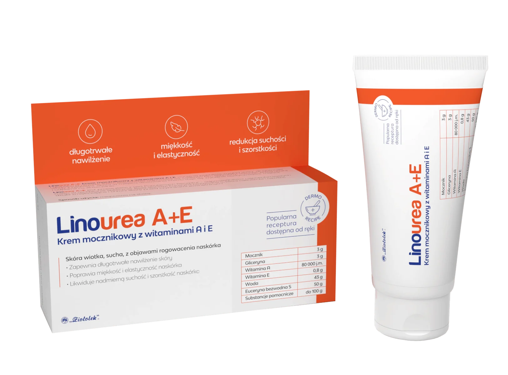 Linourea A+E krem mocznikowy z witaminami A i E, 50 g