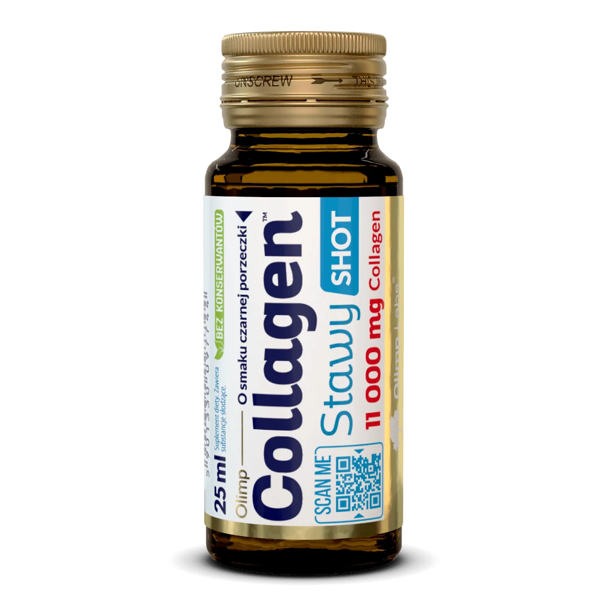 Olimp Collagen Stawy Shot smak czarna porzeczka, ampułka szklana, 25 ml
