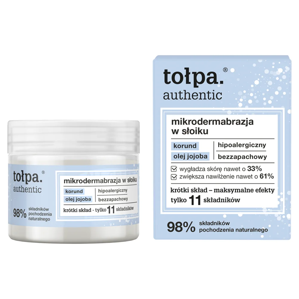 Tołpa Authentic mikrodermabrazja w słoiku, 65 g