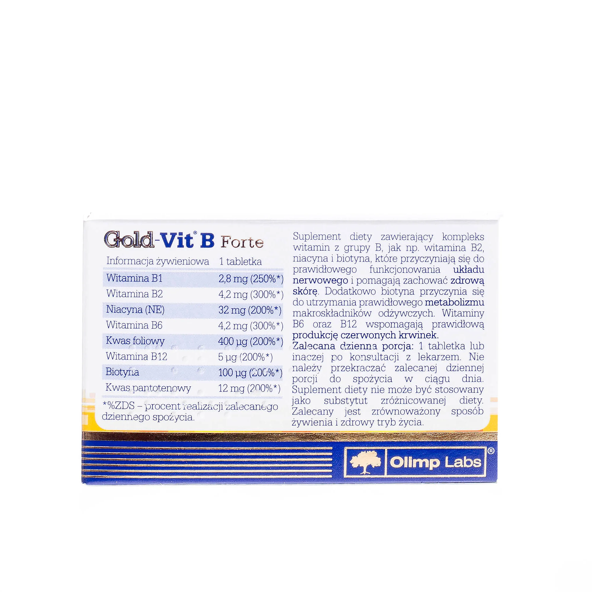 Olimp Gold-Vit B Forte suplement diety, 60 tabletek