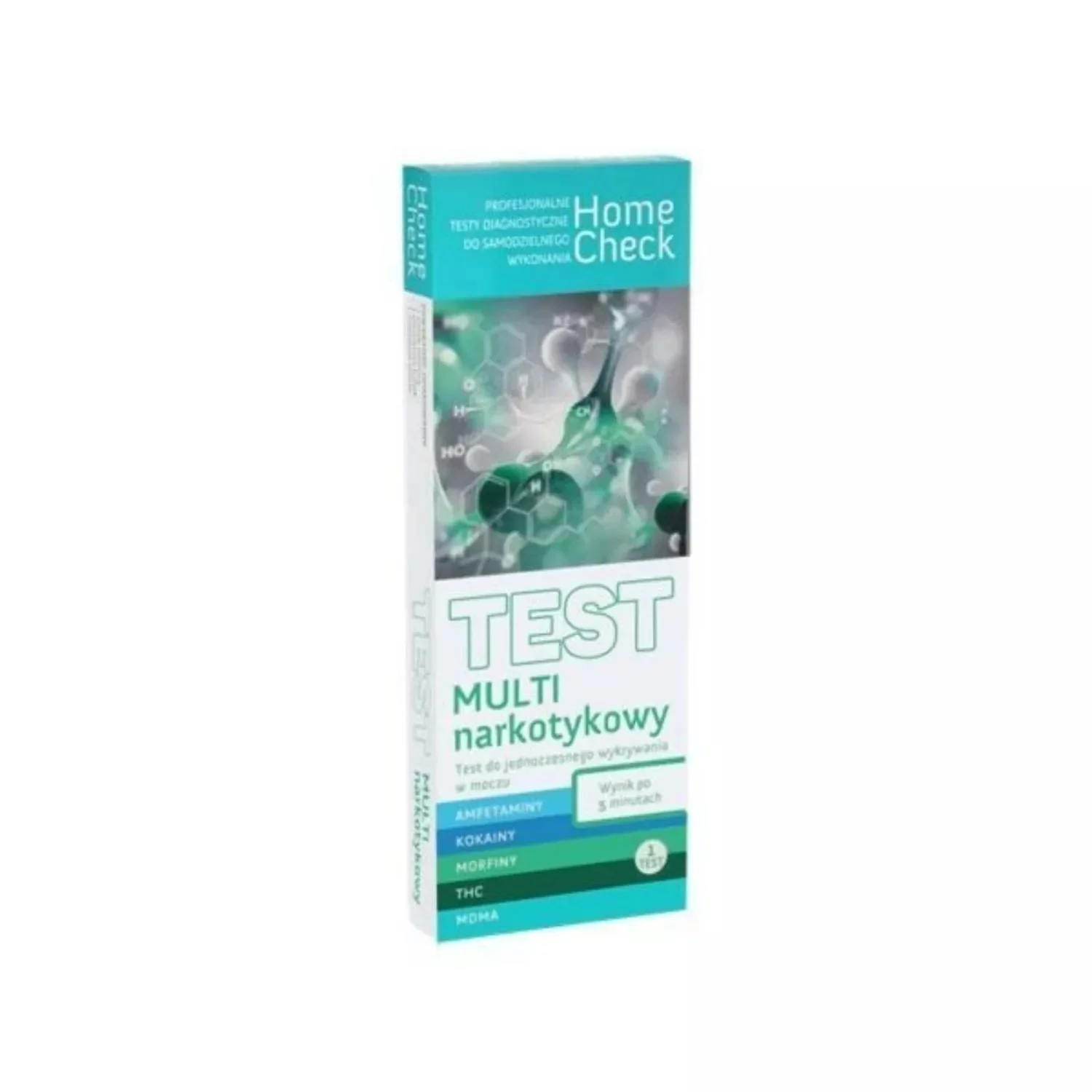 Test Multi narkotykowy test do jednoczesnego wykrywania w moczu 5 narkotyków, 1 sztuka