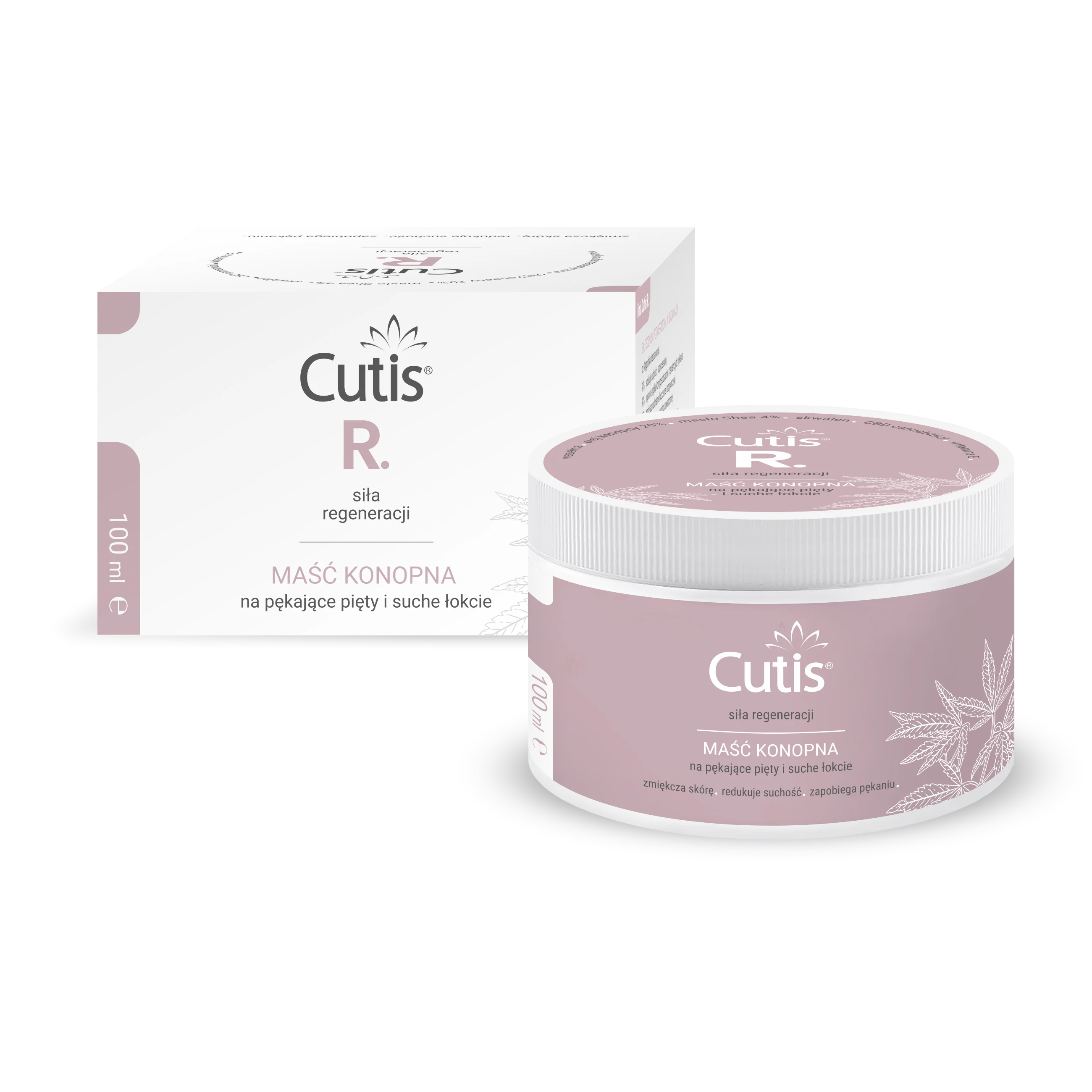 Cutis R-REGENERACJA maść konopna + CBD na pękające pięty i suche łokcie, 100 ml