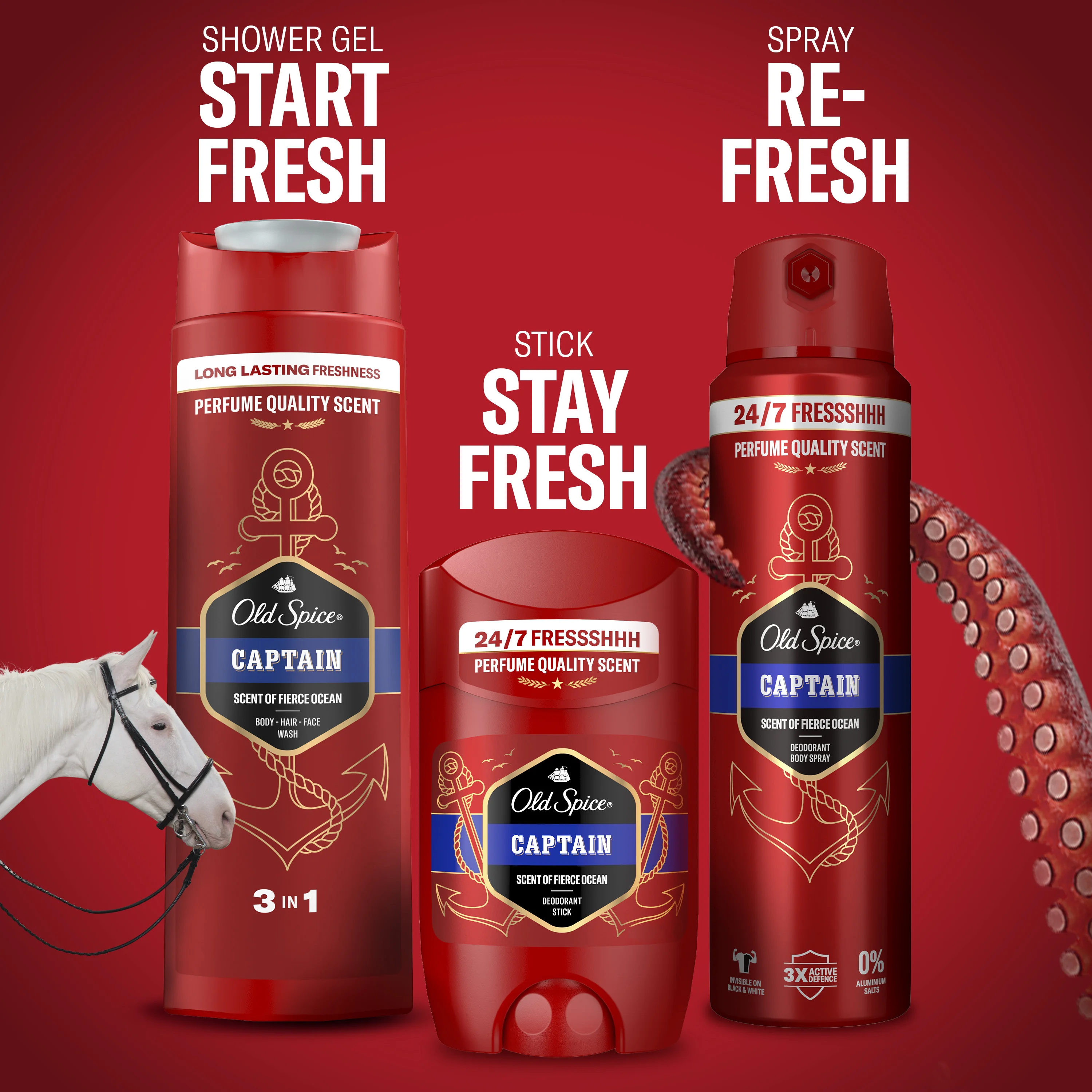 Old Spice Capitan dezodorant w sztyfcie, 65 ml