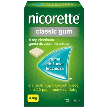 Nicorette Classic 4 mg 105 gum do żucia