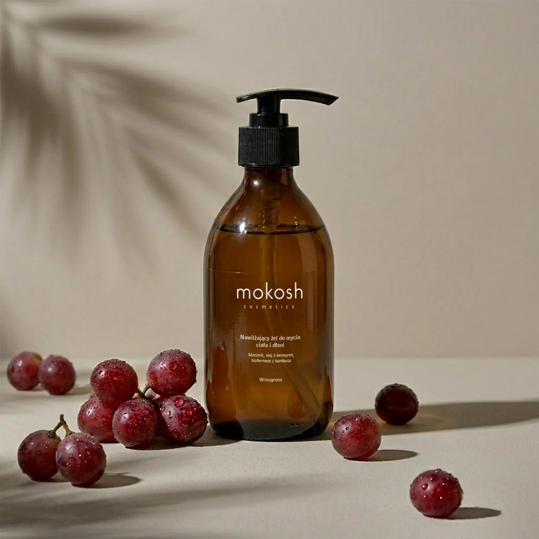 Mokosh nawilżający żel do mycia ciała winogrono, 300 ml