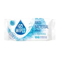 Go Wipes D-Panthenol odświeżające chusteczki nawilżane, 60 szt.