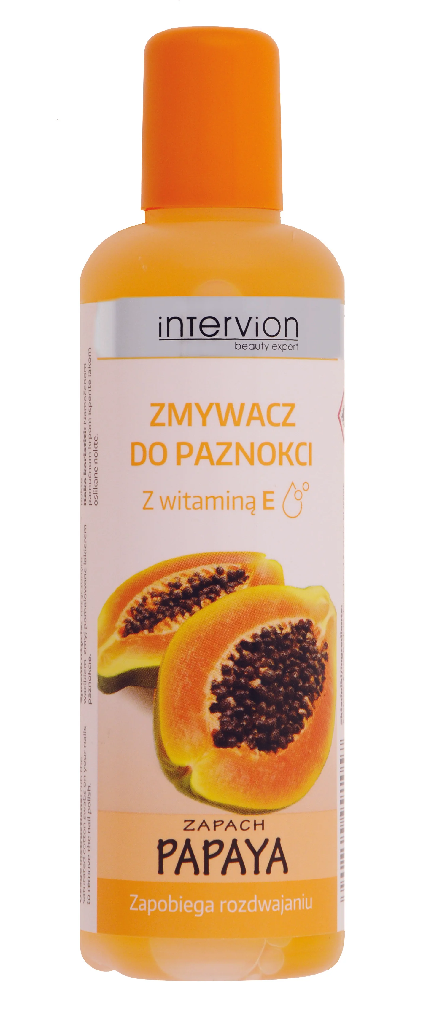 Intervion zmywacz acetonowy o zapachu papaja, 150 ml