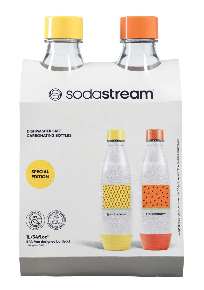 SodaStream Fuse Water Pomelo butelki do gazowania wody, 2 x 1 l