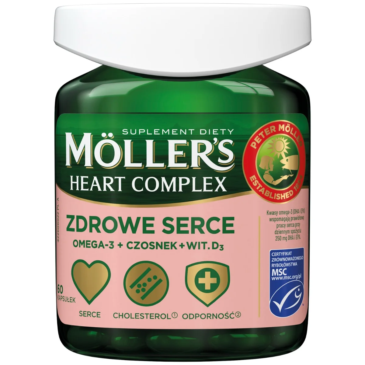 Moller's Complex Heart (Zdrowe serce) suplement diety, 60 kapsułek