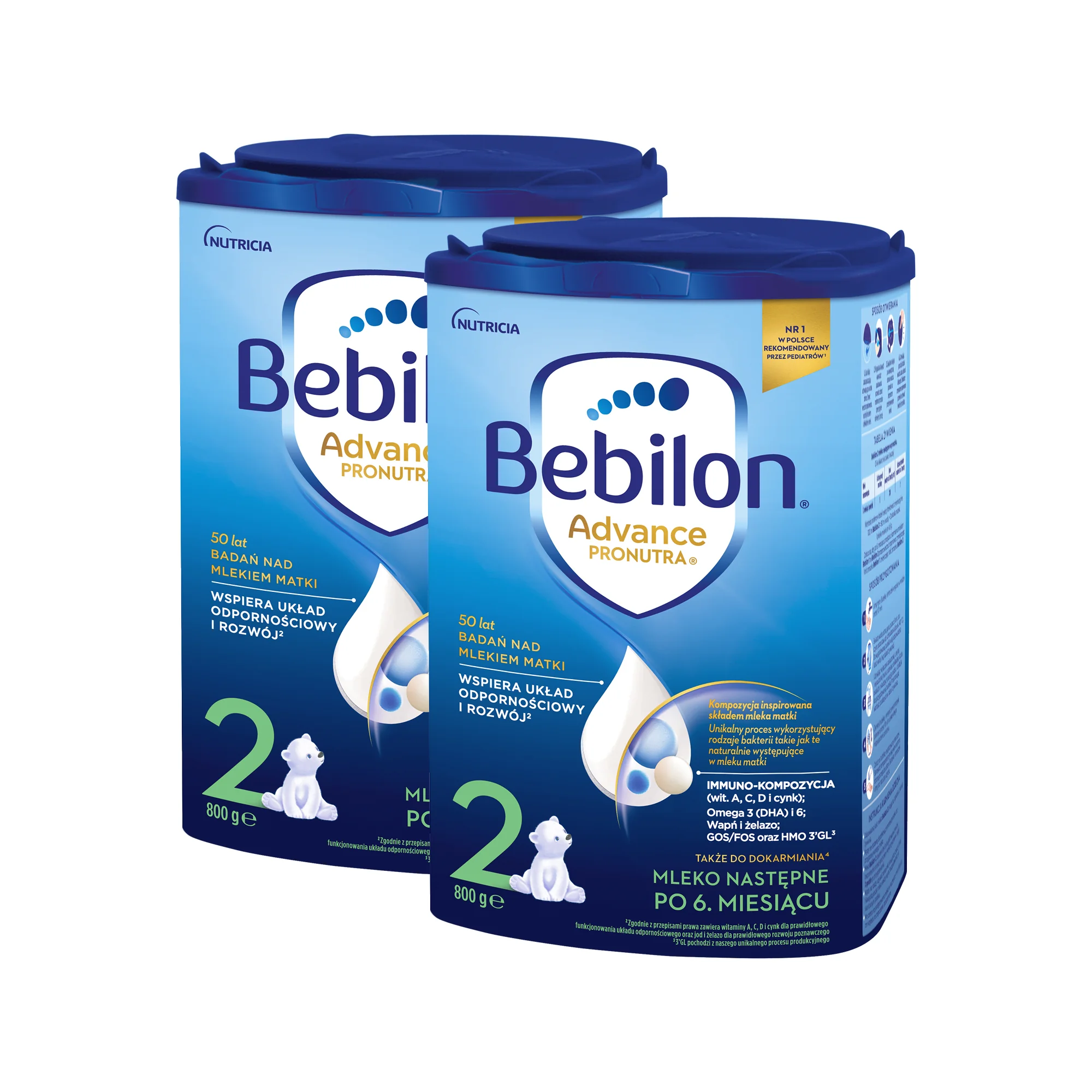 Bebilon Pronutra-Advance 2 mleko następne po 6. miesiącu, 2 x  800 g