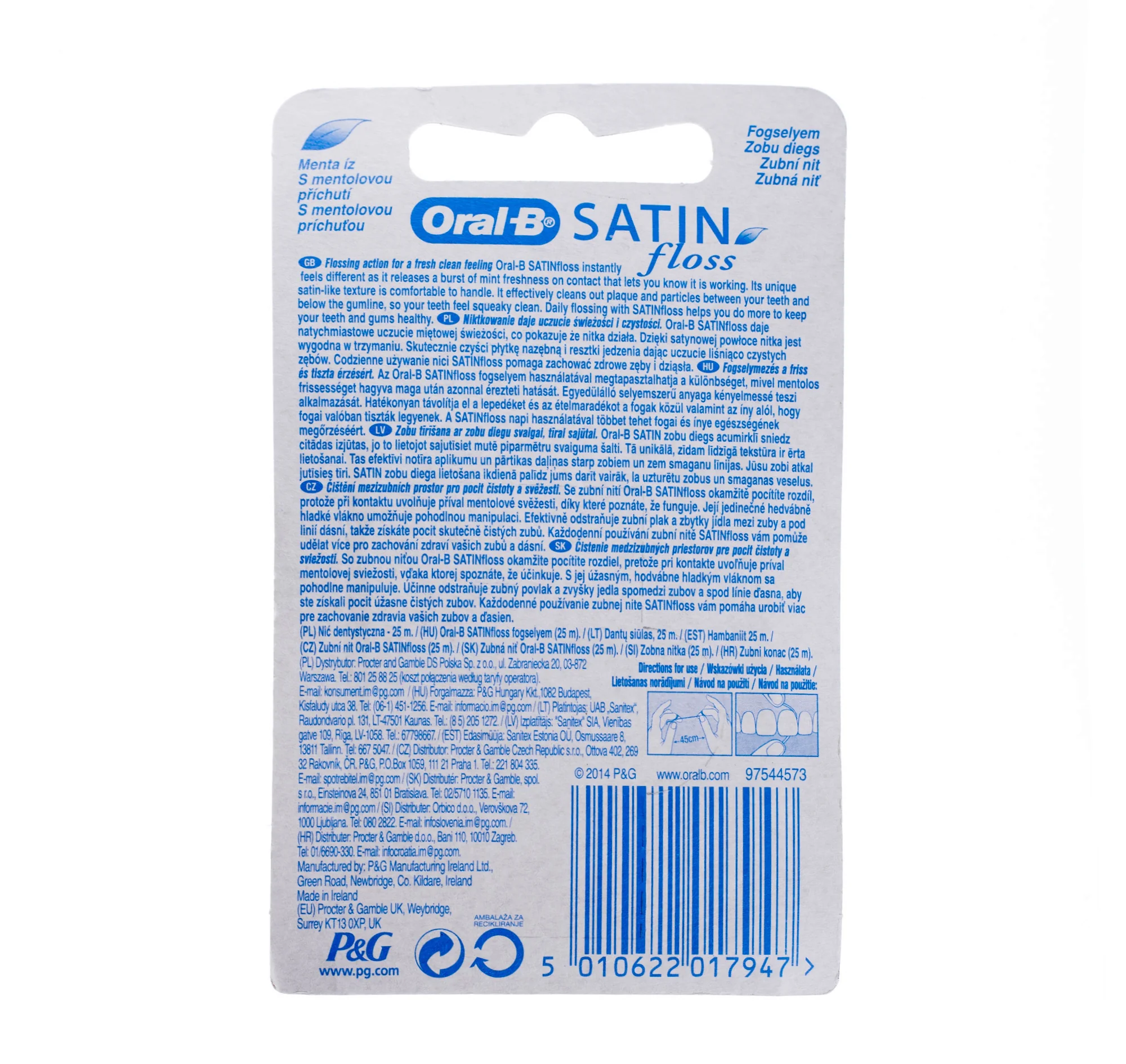 Oral-B Satin Floss nić dentystyczna miętowa 25 m 1 szt.