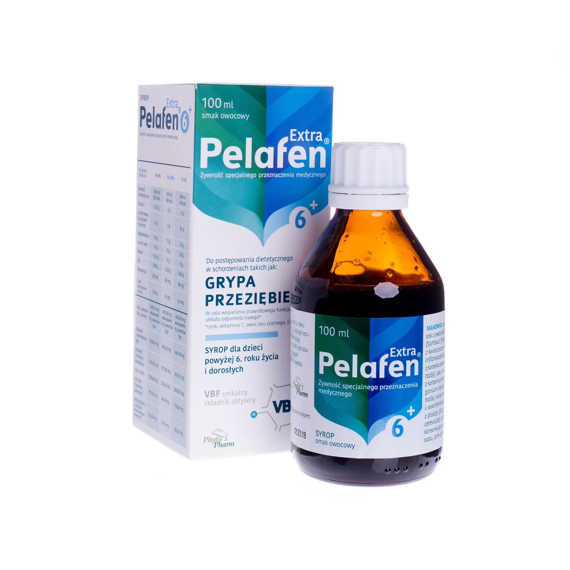 Pelafen Extra 6+, syrop smak owocowy, 100 ml