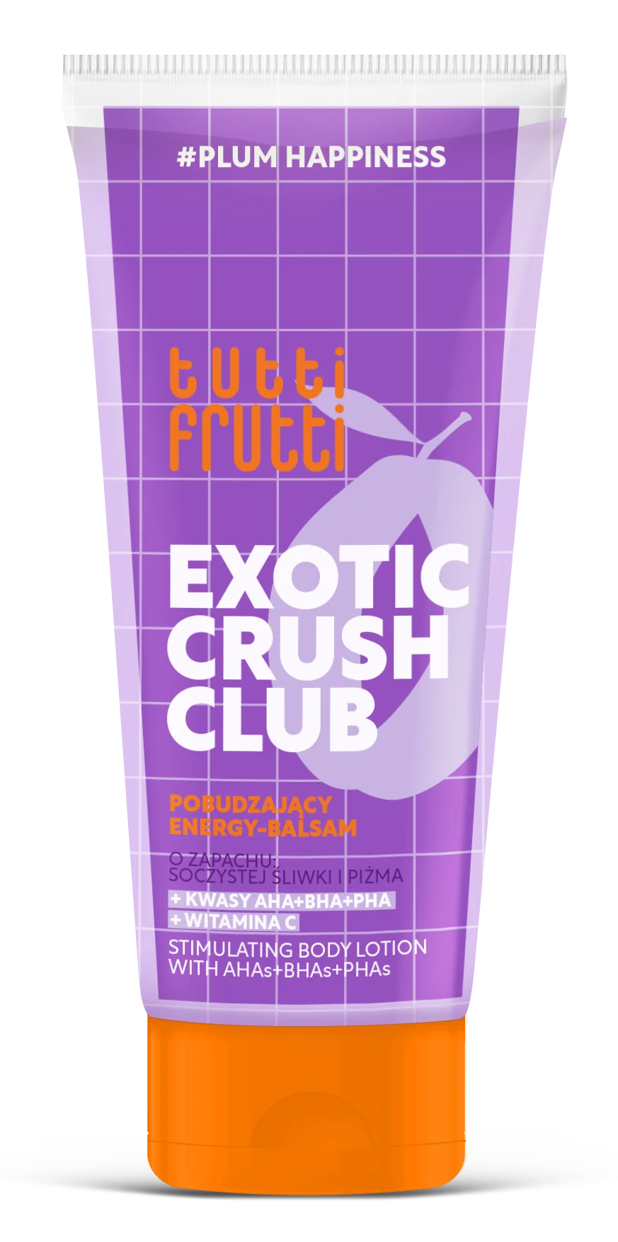 Tutti Frutti #PlumHappiness pobudzający energy-balsam o zapachu soczystej śliwki i piżma, 200 ml