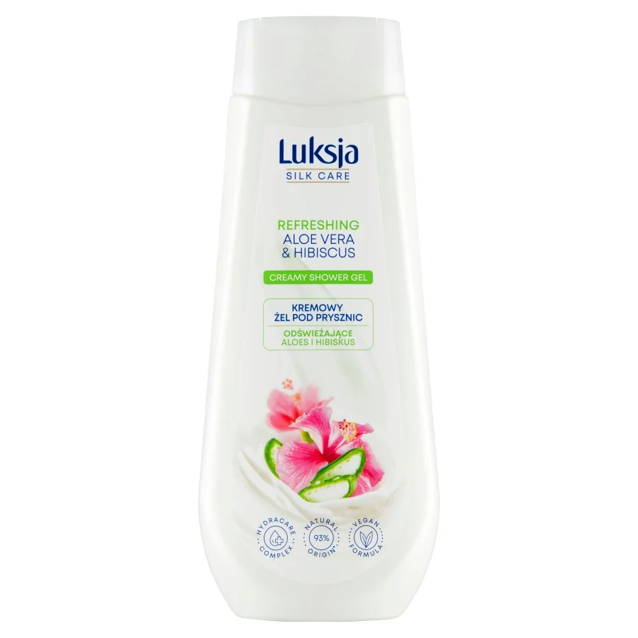 Luksja Silk Care kremowy żel pod prysznic aloes i hibiskus, 500 ml