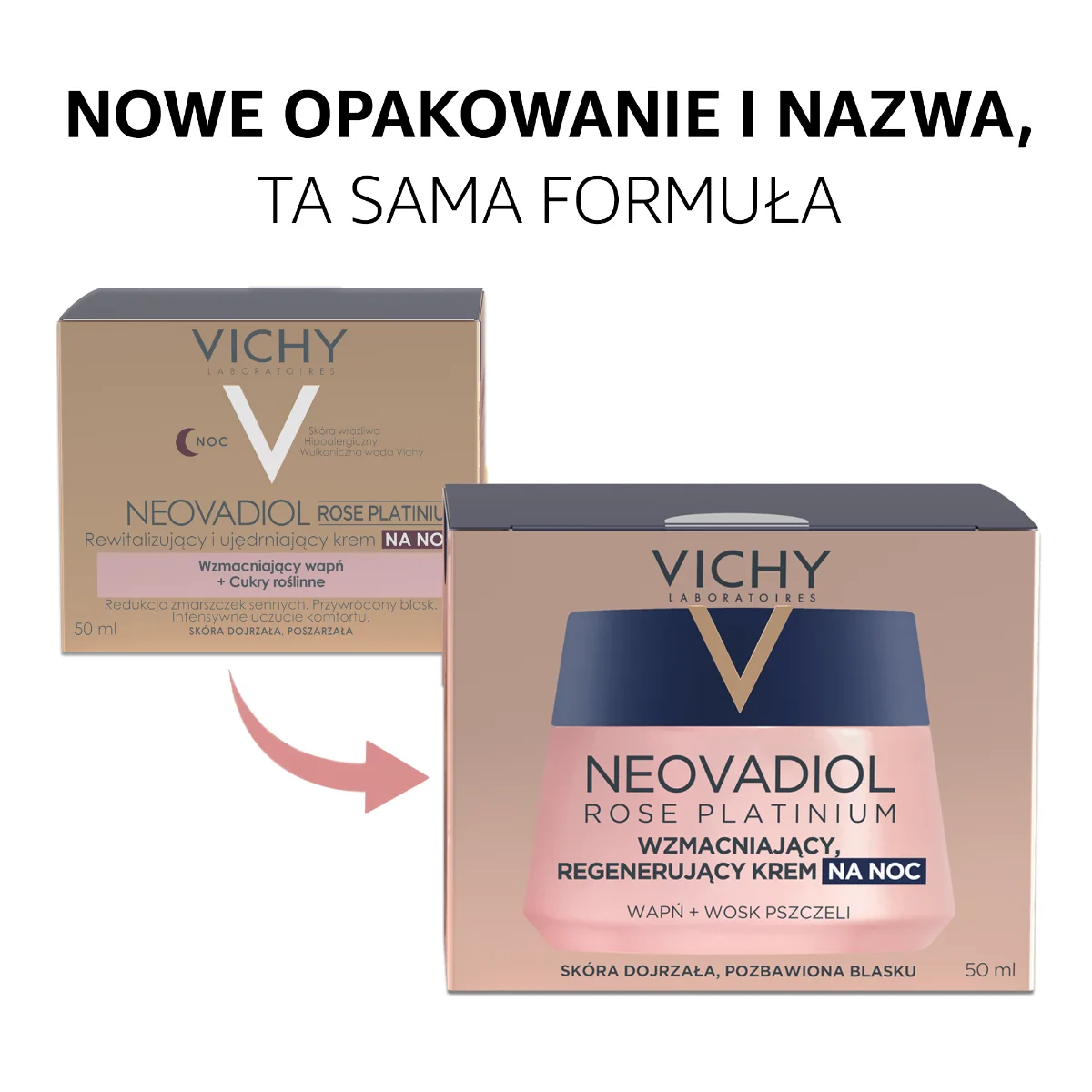 Vichy Neovadiol Rose Platinium krem do twarzy, 50 ml