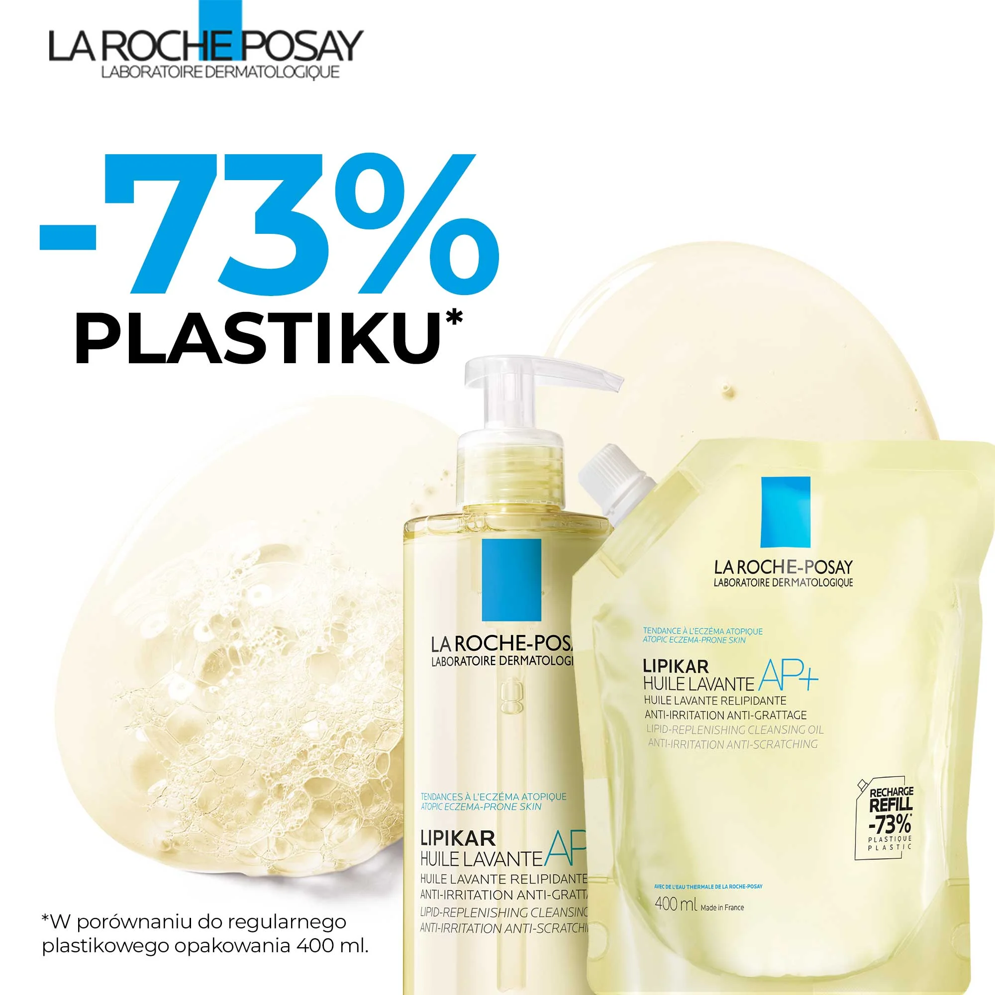 La Roche-Posay Lipikar Ap+ Huile Lavante Olejek myjący (refill), 400 ml