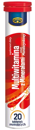 Krüger Vital Power Multiwitamina z minerałami, smak mandarynkowy, 20 tabletek