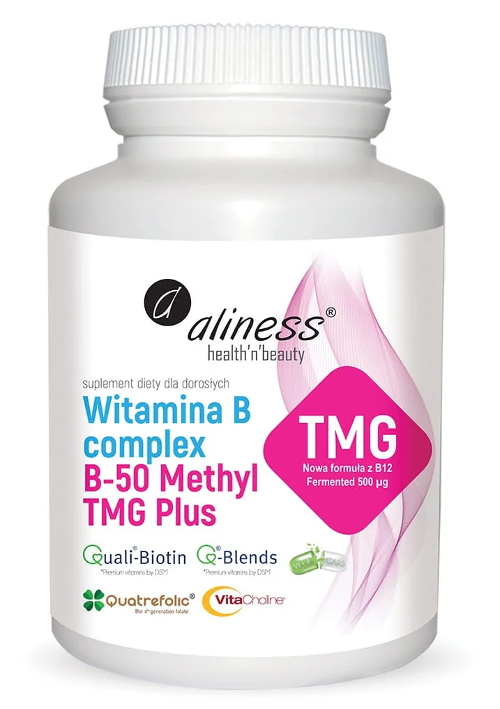 Aliness® Witamina B Complex B-50 Methyl TMG Plus 100 kapsułek
