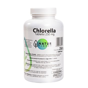 Natur Planet chlorella 250 mg, 1000 tabletek 