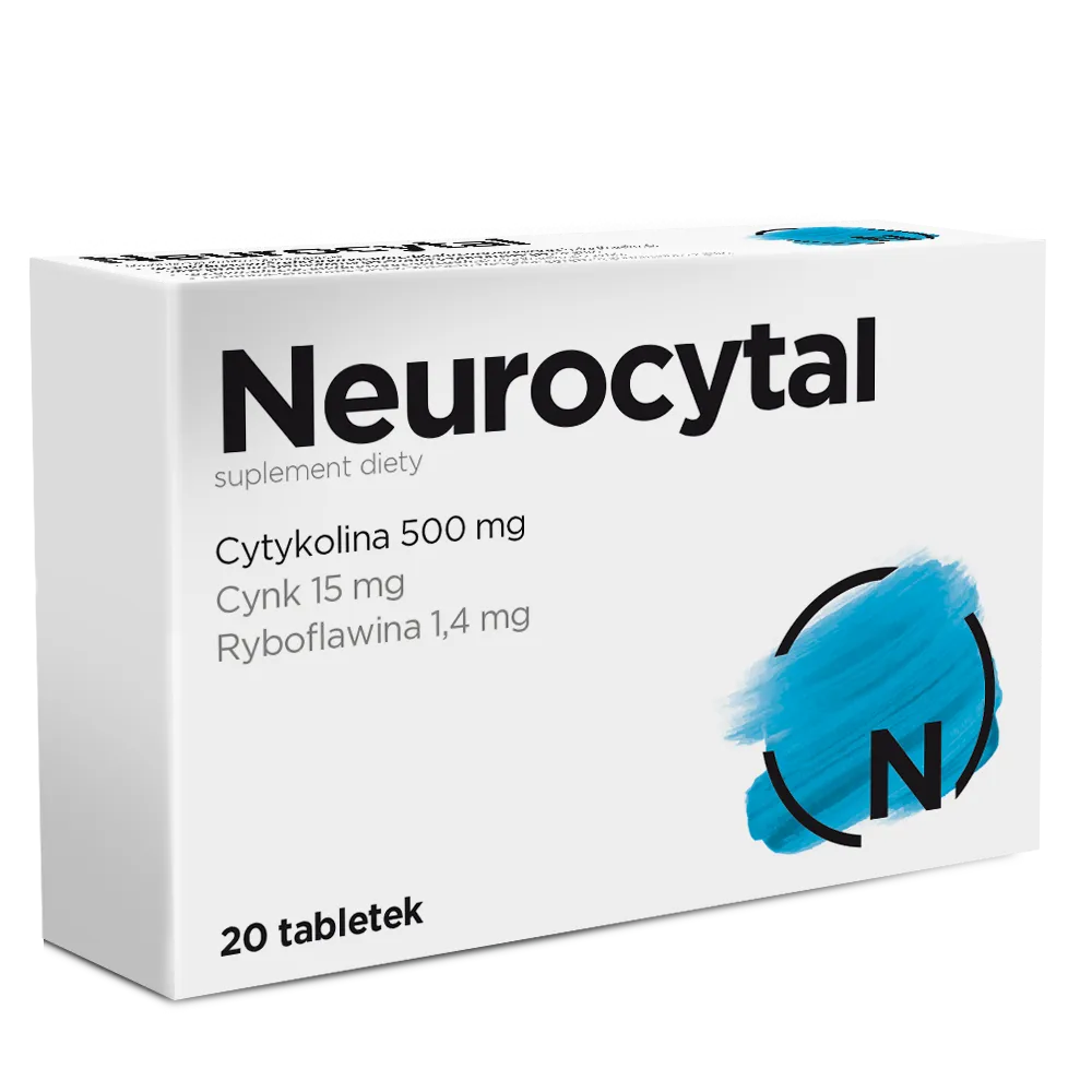 Neurocytal, suplement diety, 20 tabletek