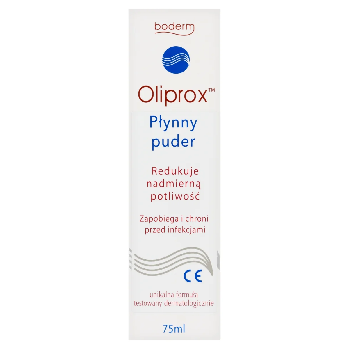 Oliprox płynny puder na nadmierną potliwość i podrażnienia, 75 ml