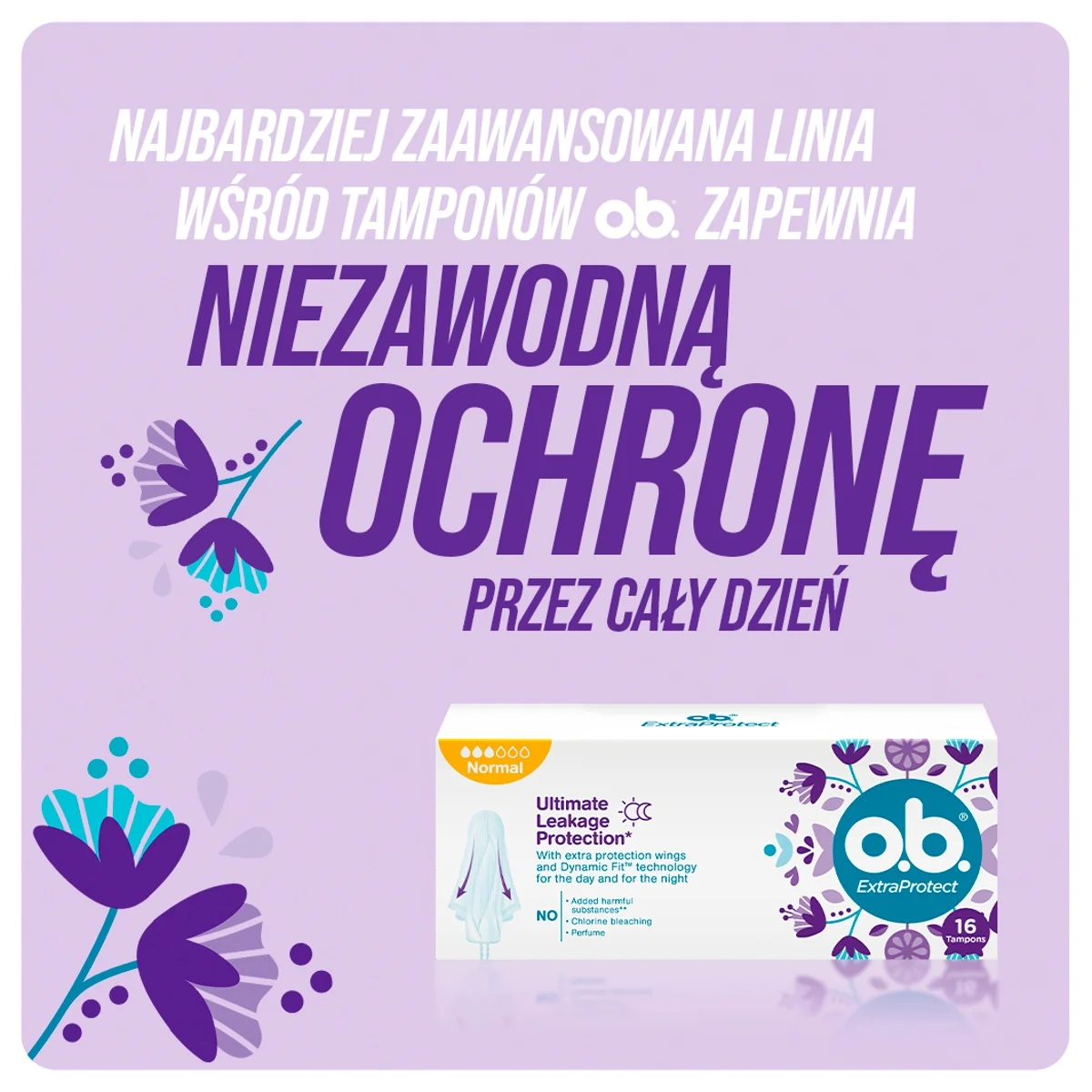 o.b. ExtraProtect Ultimate Leakage Protection Super tampony chroniące przed przeciekaniem, 42 szt.