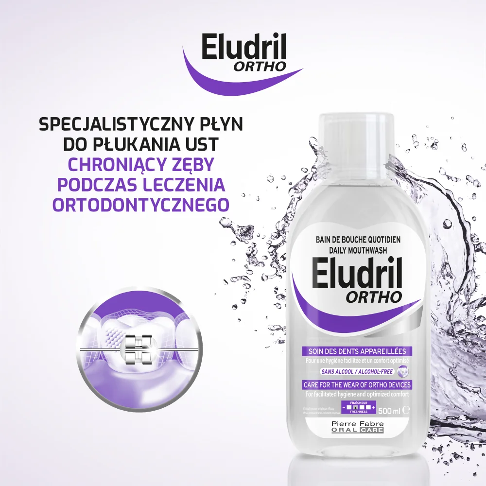 Eludril Ortho płyn do płukania jamy ustnej, 500 ml