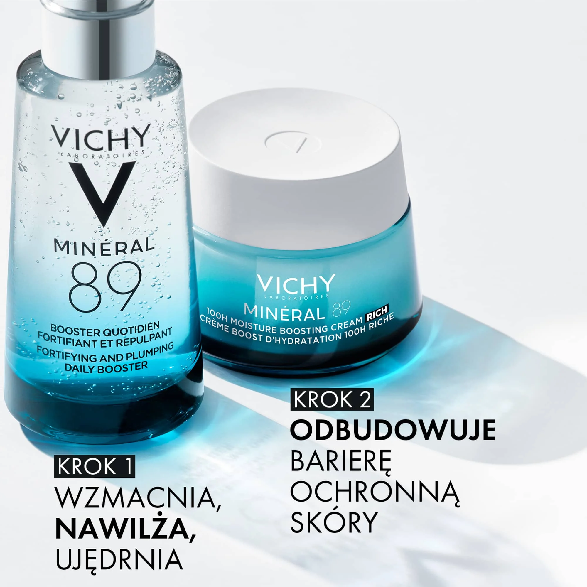 Vichy Minéral 89 bogaty krem nawilżająco-odbudowujący 72h, 50 ml