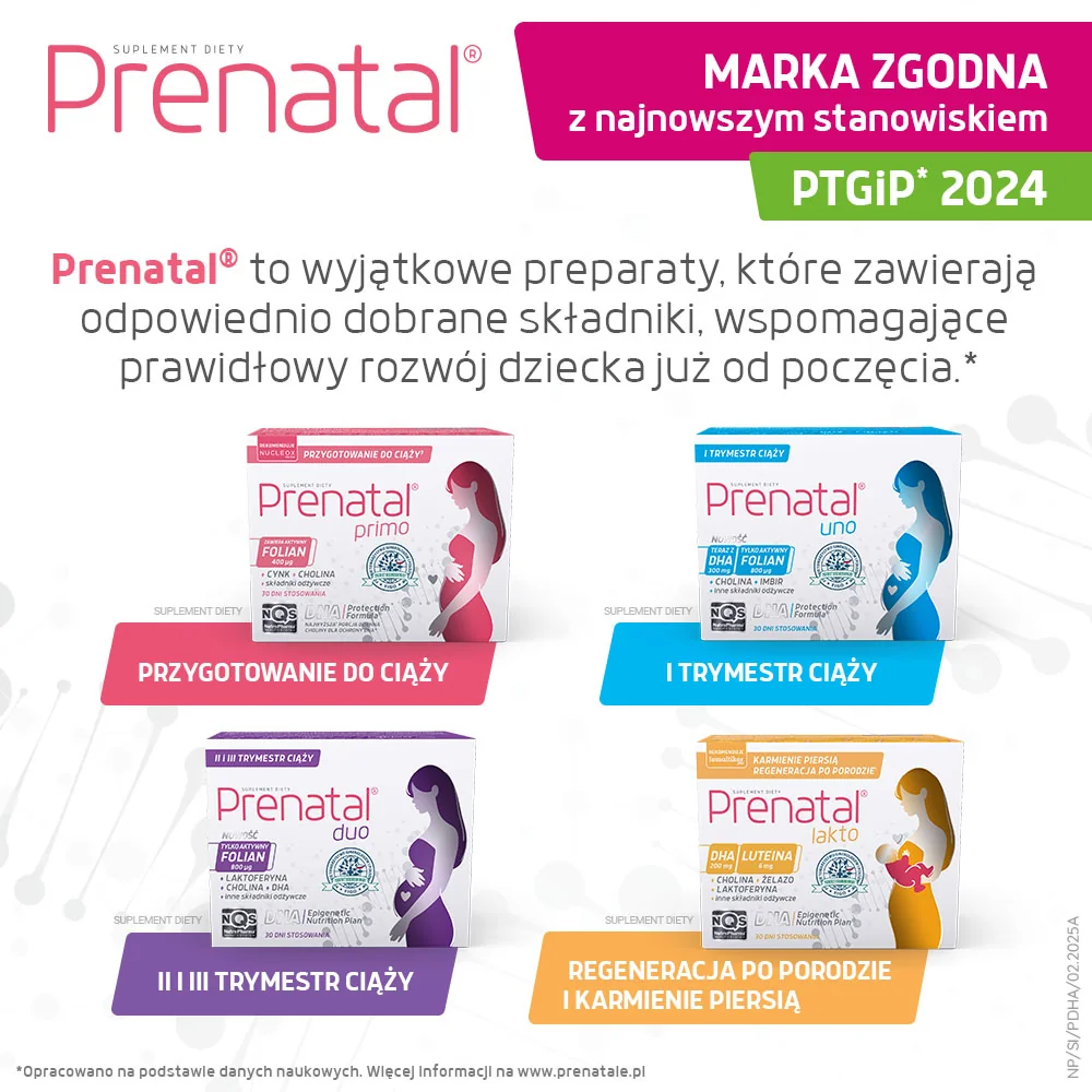 Prenatal DHA suplement diety, 30 kapsułek