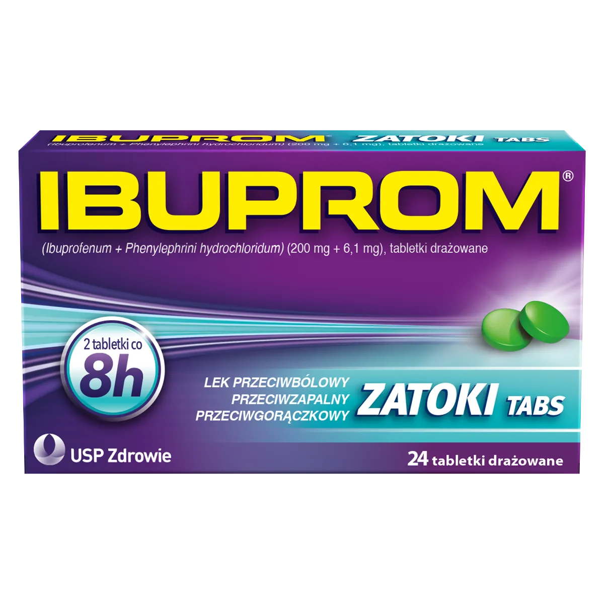 Ibuprom Zatoki Tabs, 24 tabletki